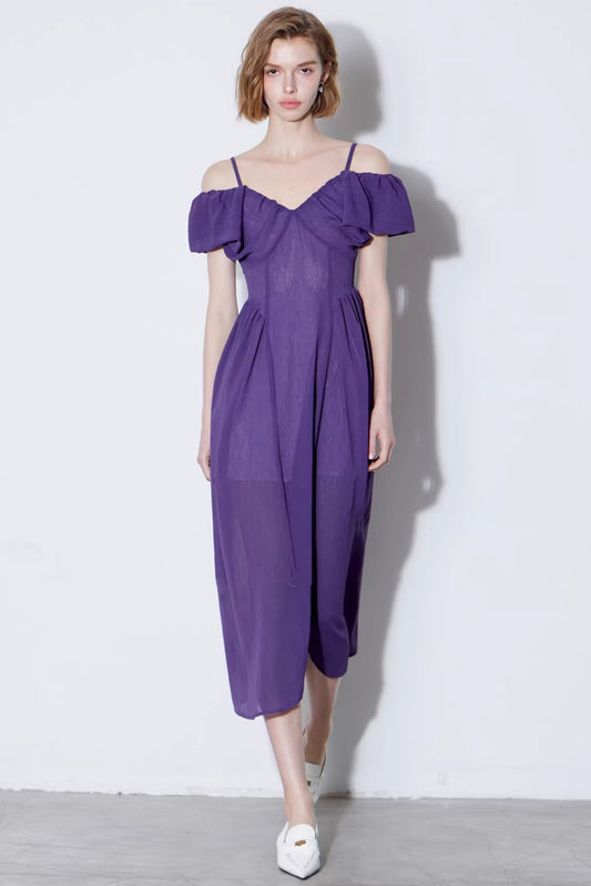 Ethereal Cloud-Sleeve Dress