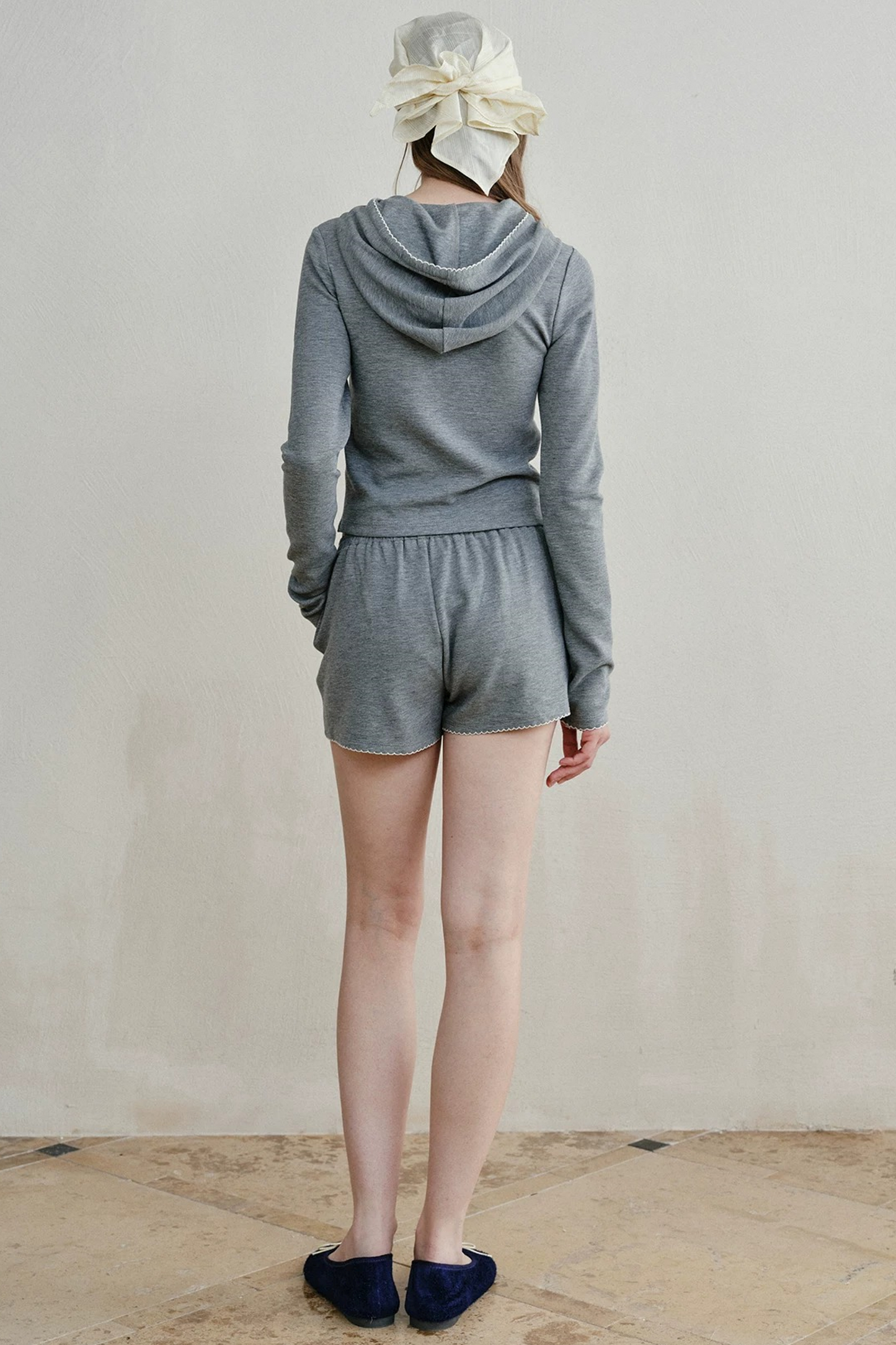 Contrasting Dog-Tooth Lace Shorts