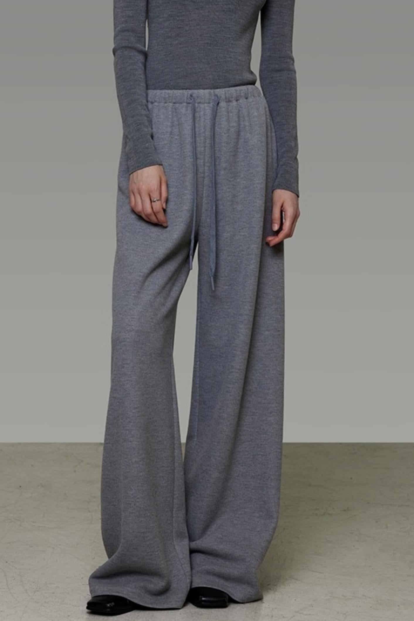 Drawstring Wide-Leg Pants