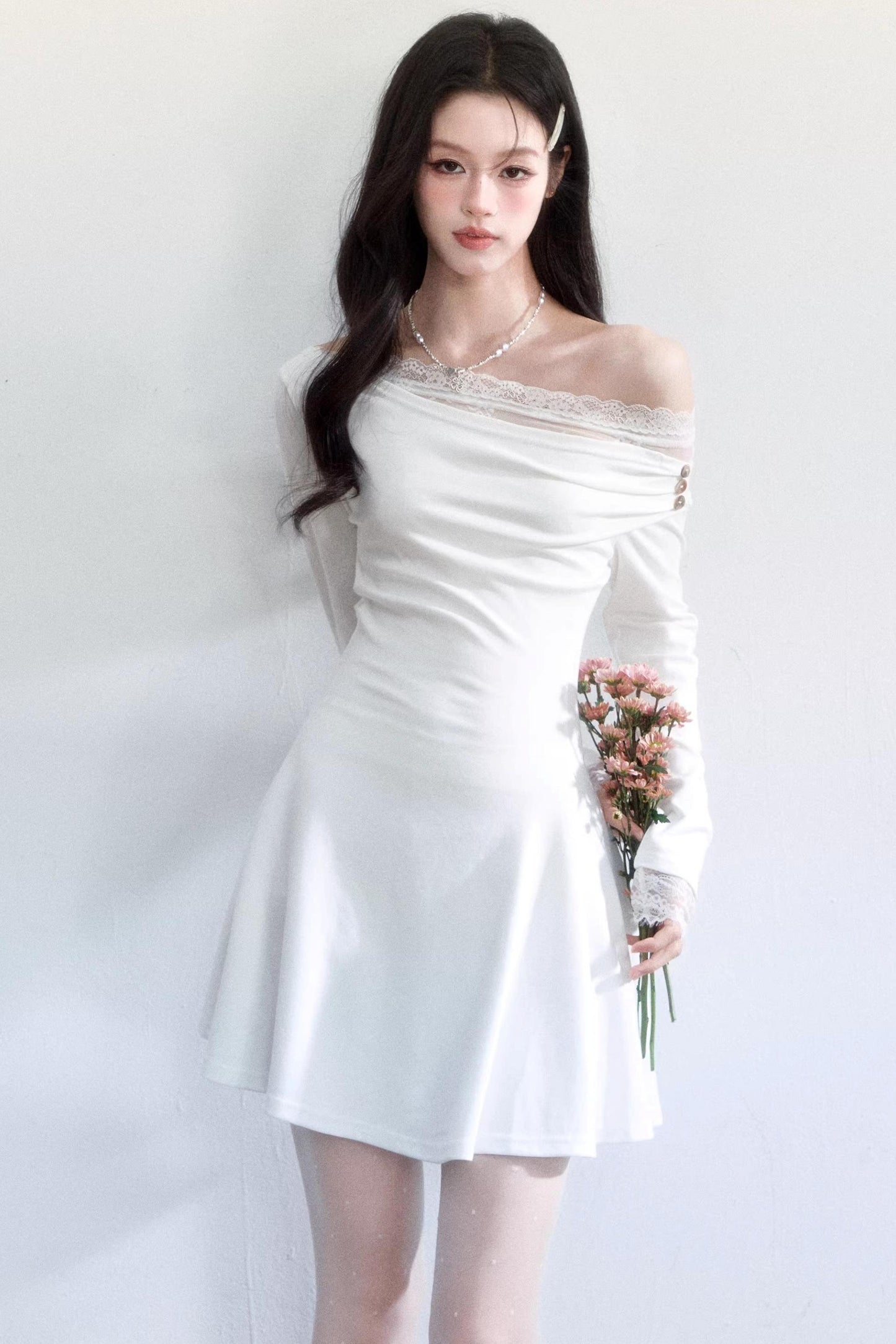 Moonlight Off-Shoulder Lace Dress
