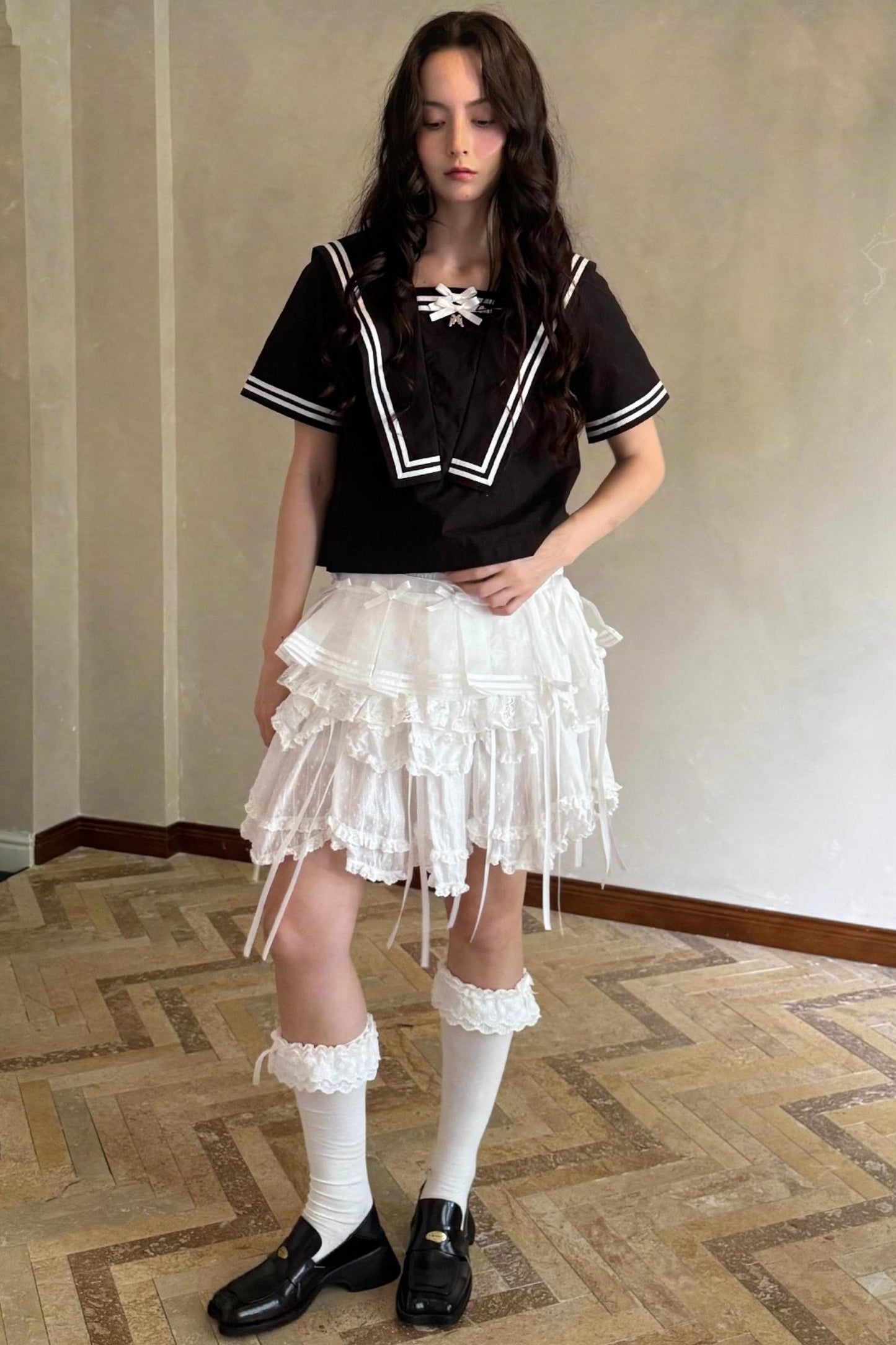 Pleated Tulle Skirt