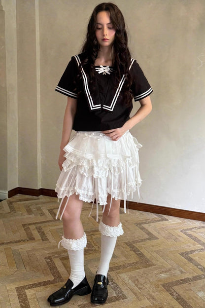 Pleated Tulle Skirt