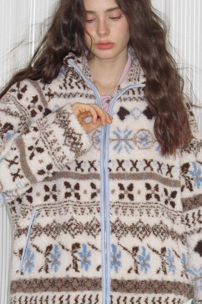 Sea Salt Cocoa Faux Shearling Jacket Set-Up