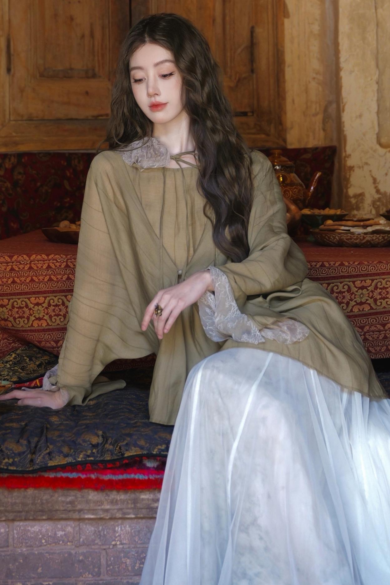 French Romantic Tencel Mesh Skirt Set-Up