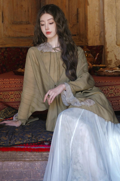 French Romantic Tencel Mesh Skirt Set-Up