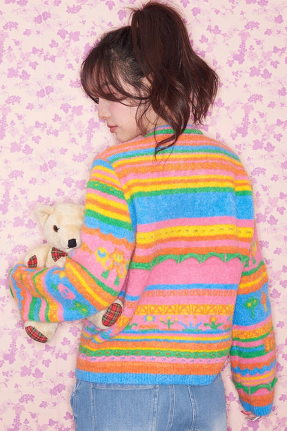 Colorful Paradise Knit Cardigan