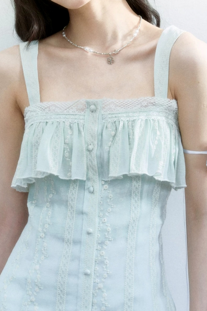 White Tea Embroidered Dress