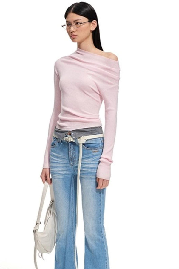 Slim Wool Knit Top