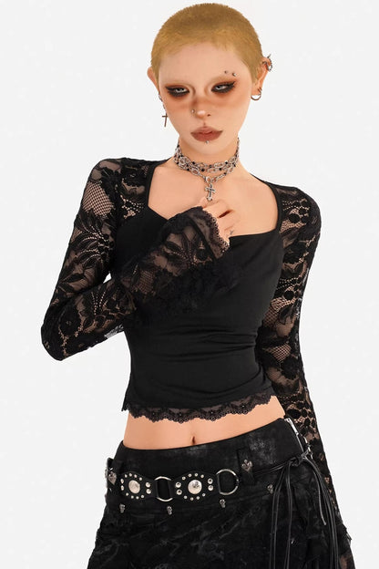 Lace Hollow Punk Top