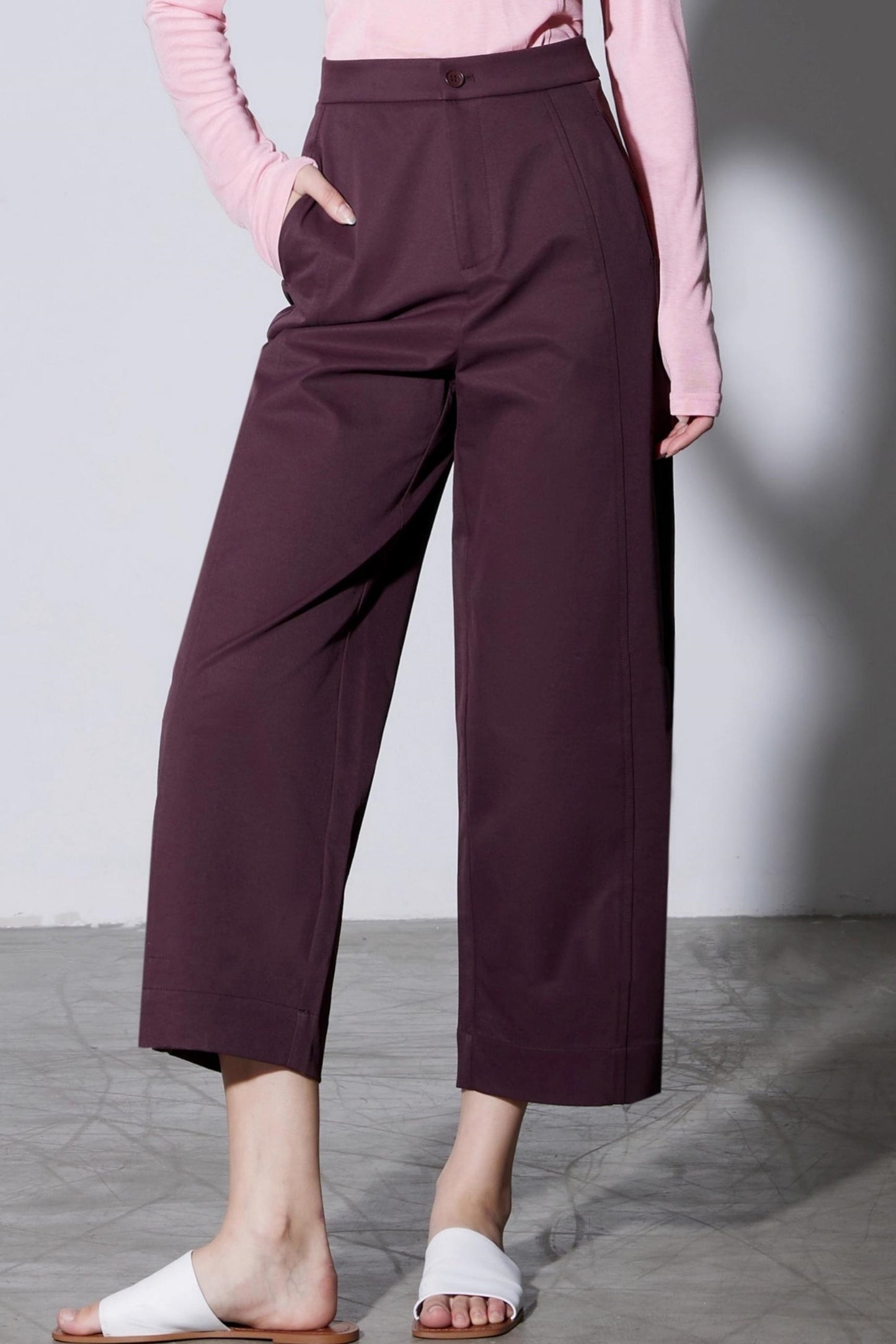 Slimming High-Waisted Wide-Leg Pants