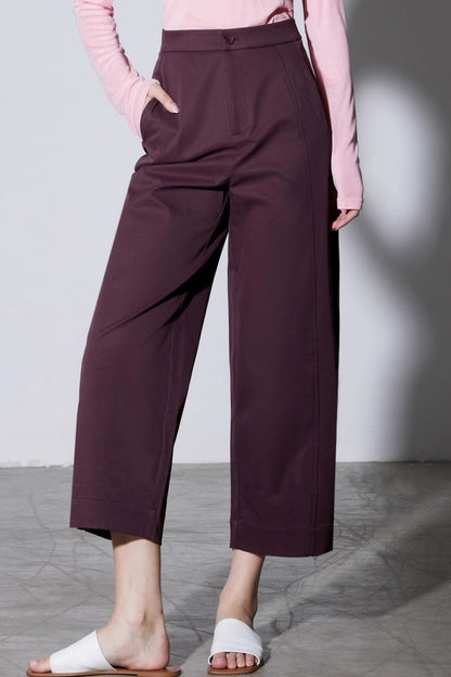 Slimming High-Waisted Wide-Leg Pants