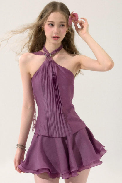 Chiffon Ruffle Skirt Set