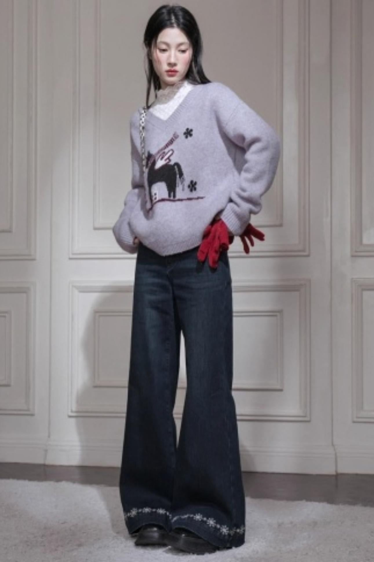 Soft Mist Purple Wool Sweater