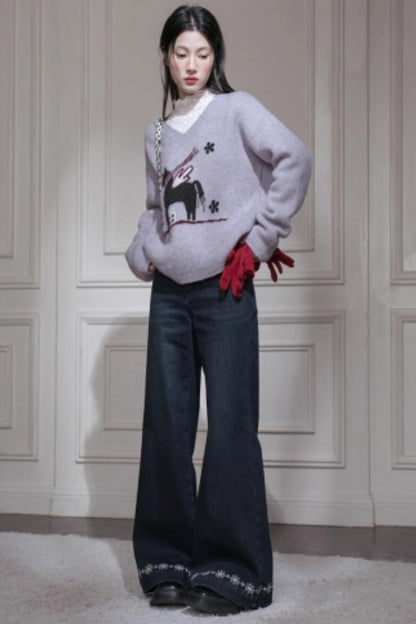 Soft Mist Purple Wool Sweater