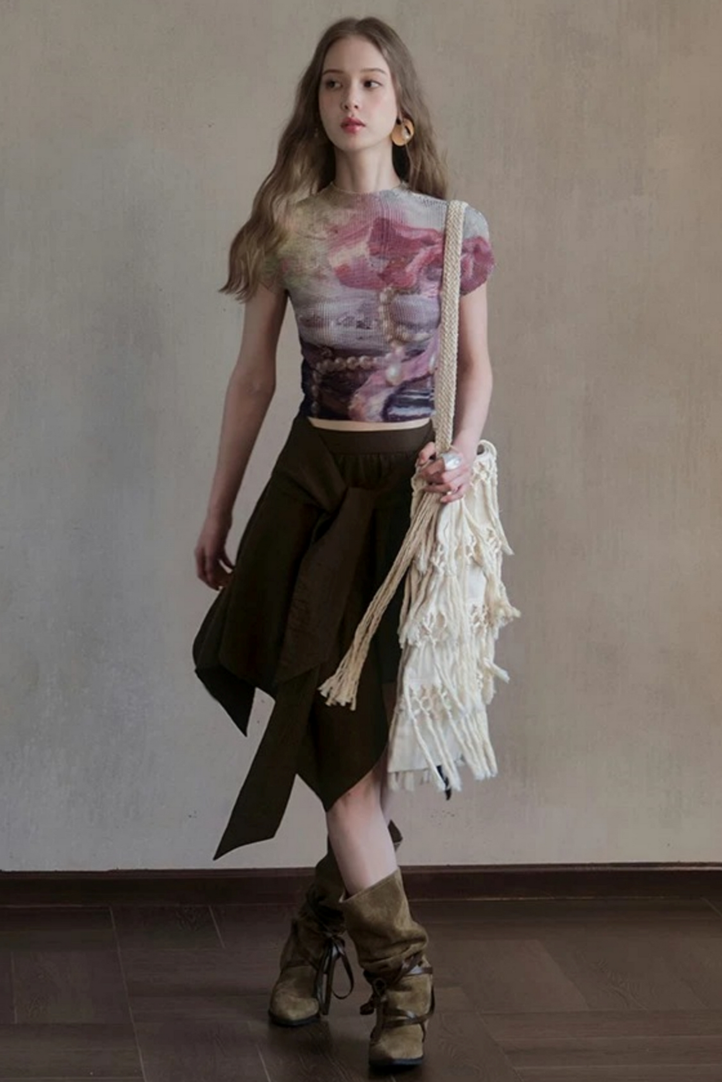 Monet's Pearl Pleated Top