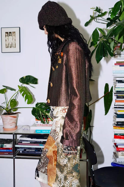 Gold Silk Glitter Jacket