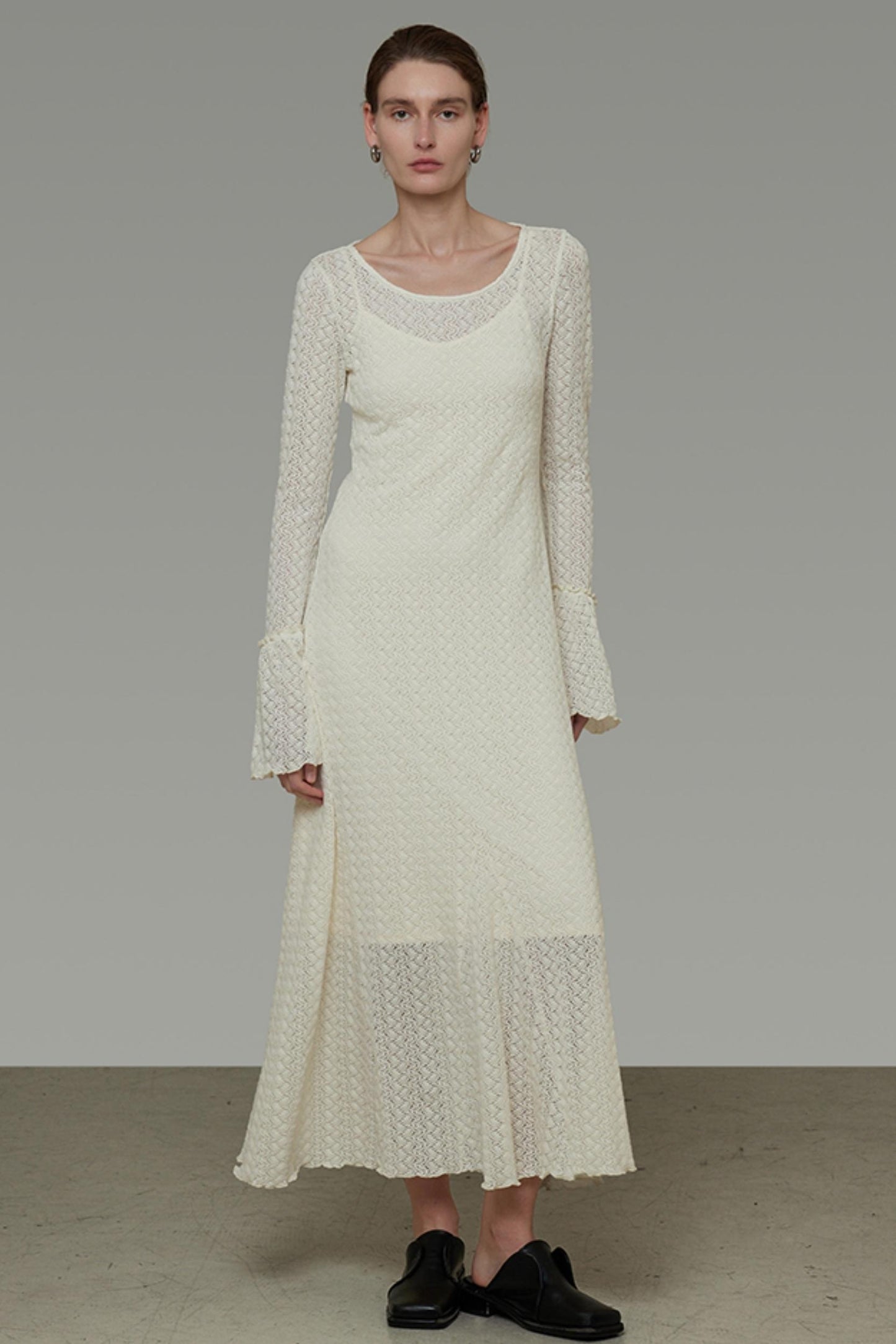 French Flared Cutout Dress