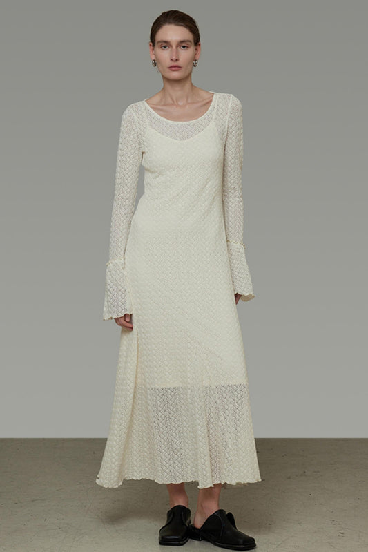 French Flared Cutout Dress