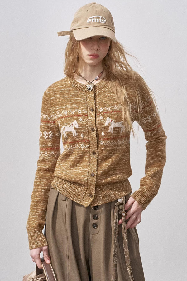 Fair Isle Floral Cardigan