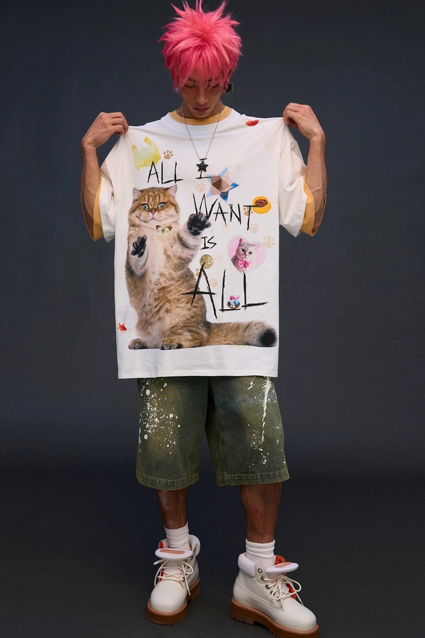 Cat Print T-Shirt