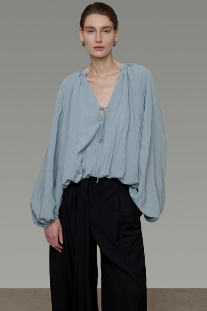 Autumn Lantern Sleeve Top