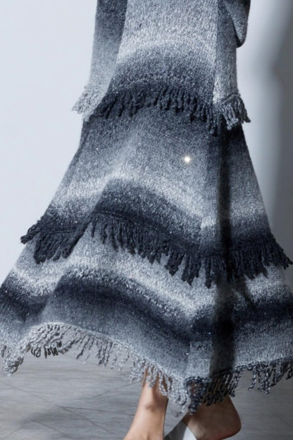 Heavy Wool Gradient A-Line Suit Set-Up