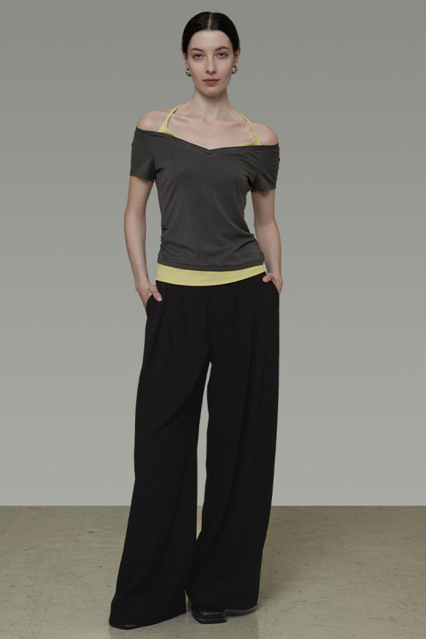 Dark Grey V-Neck Tee