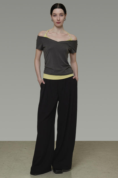 Dark Grey V-Neck Tee