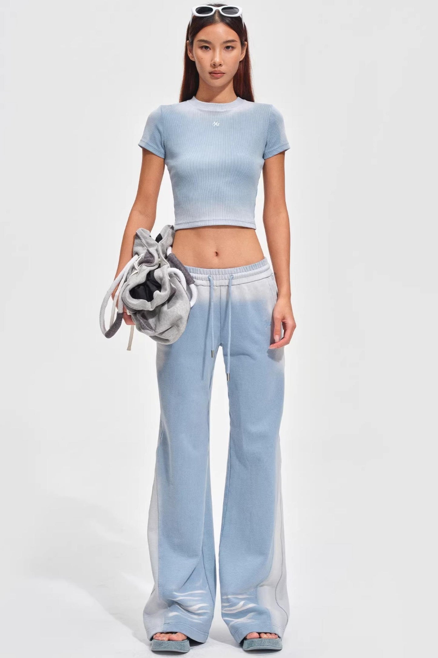 Ausgestellte Baumwollhose im Equestrian-Stil