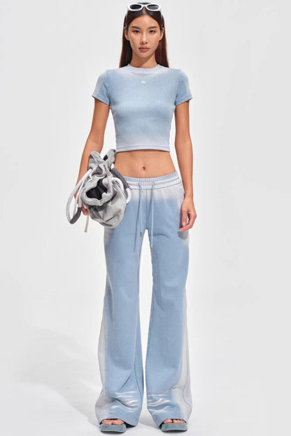 Ausgestellte Baumwollhose im Equestrian-Stil