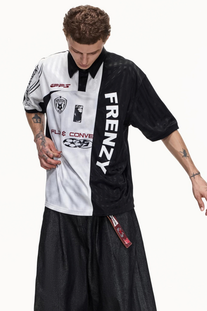Restructured Jersey Polo Top
