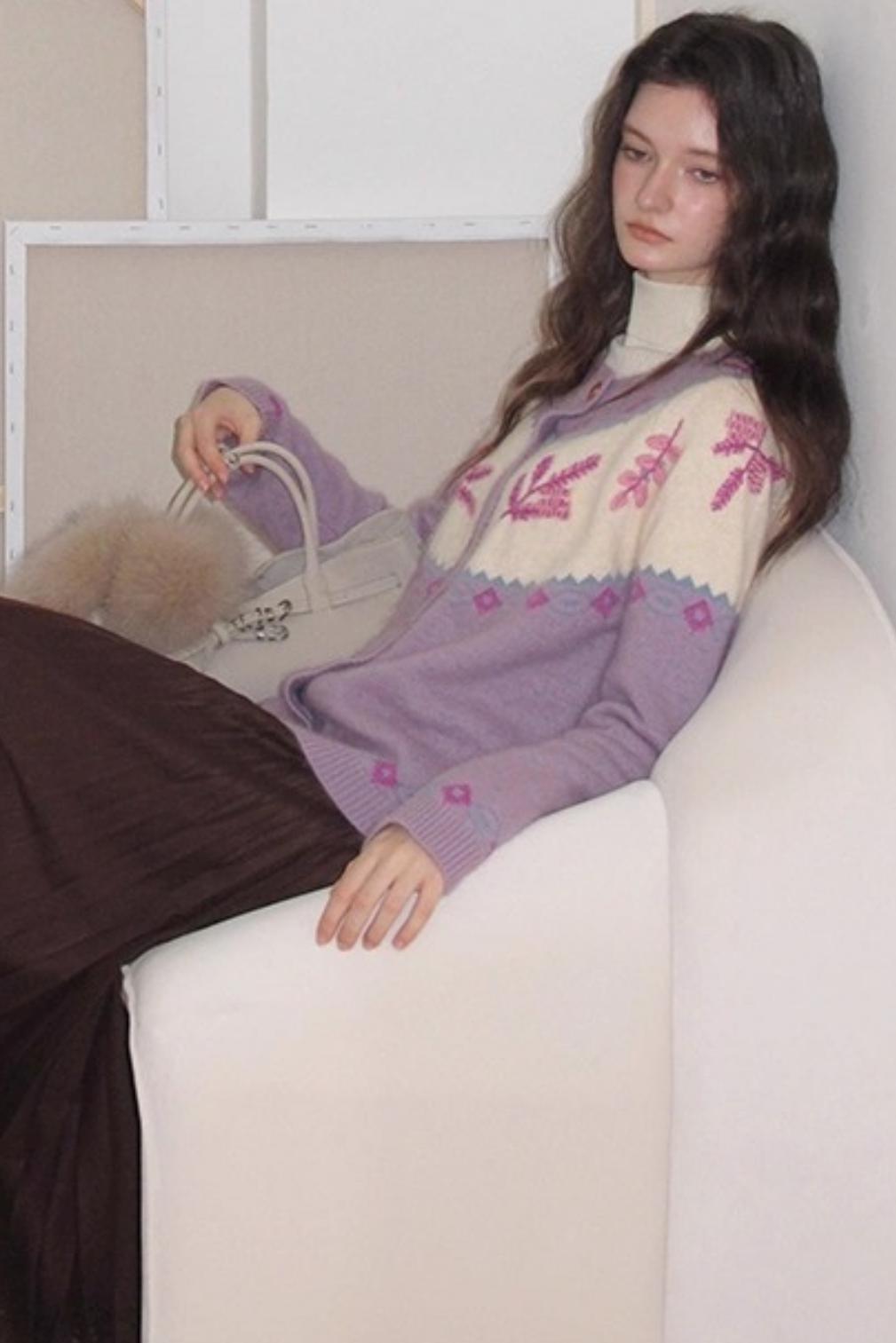 Cream Snow Vintage Cardigan