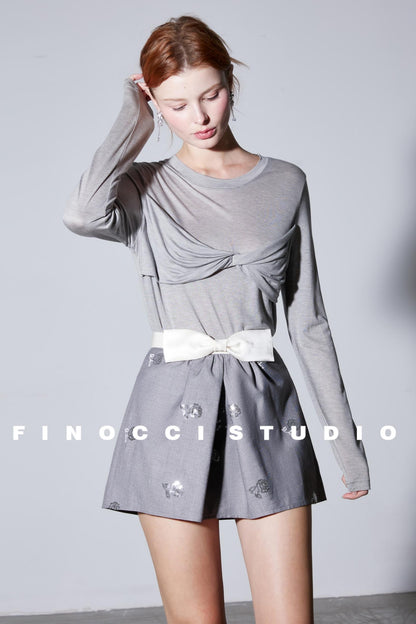 Soft Silk Knitted Mask Top