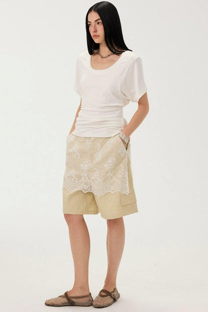 Diddimodau Ruched Waist Knit Blouse