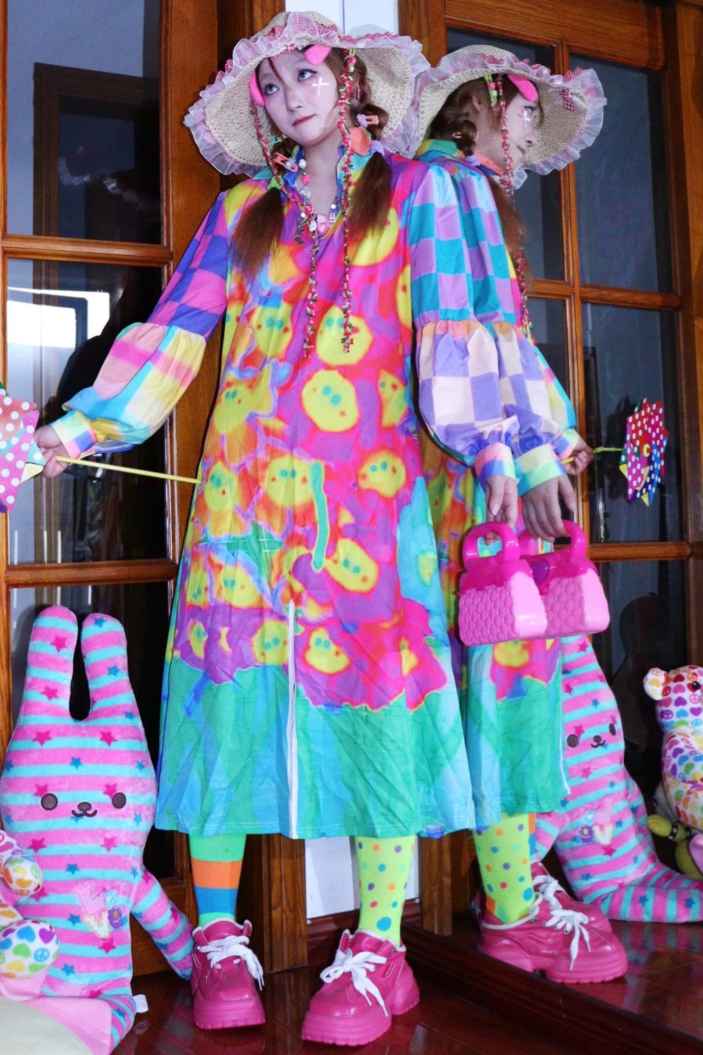 Colorful Playful Print Dress