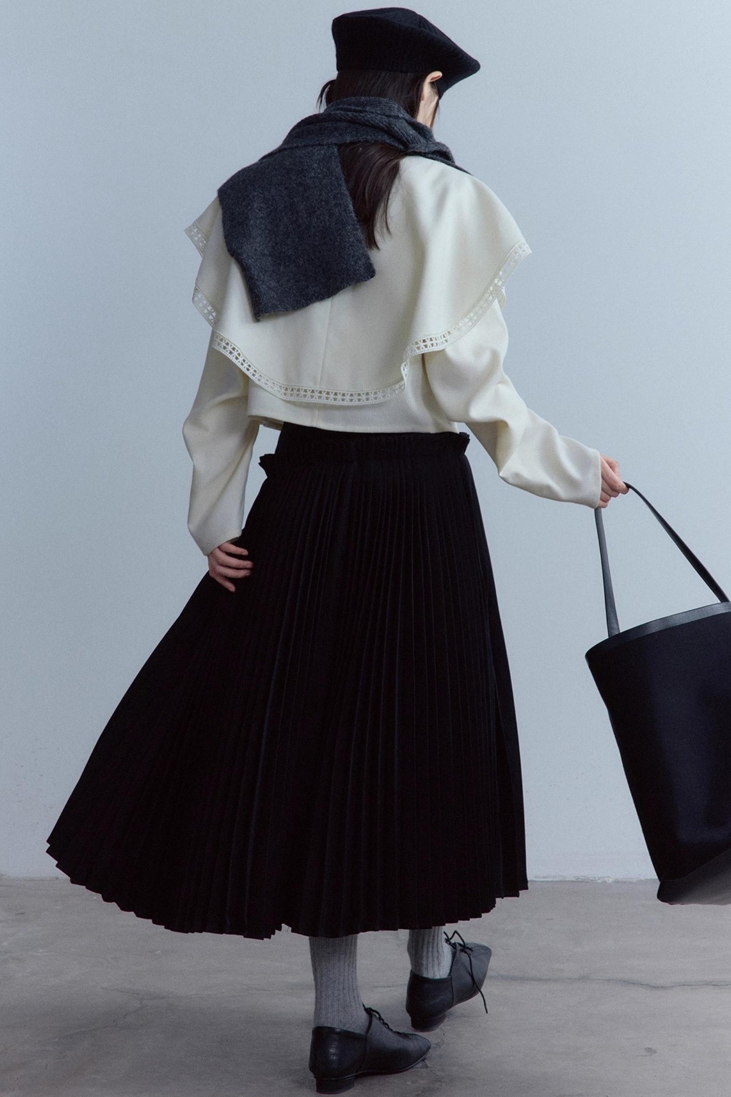 Off-White Asymmetrical Wool Top
