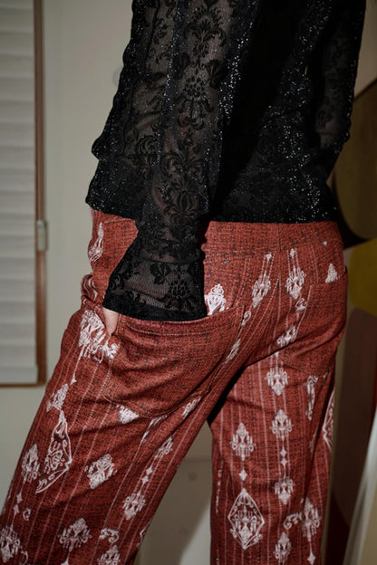 Western Lace Flare Pants