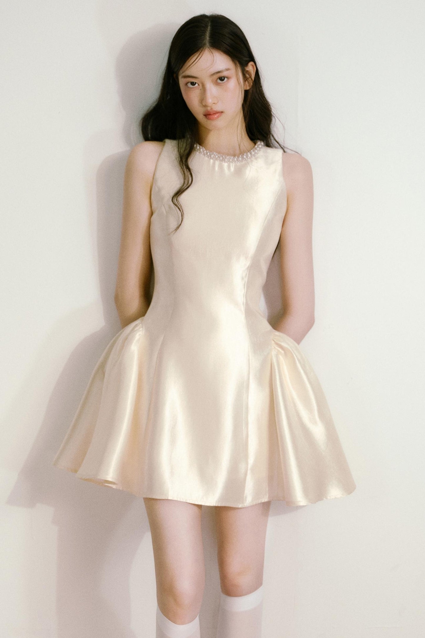Satin Pearl Princess Dress