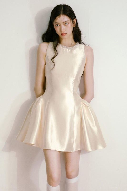 Satin Pearl Princess Dress