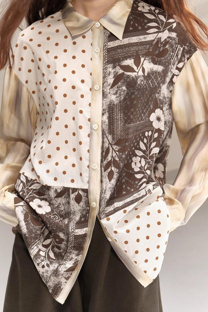 Fireplace Whispers Artistic Loose Shirt