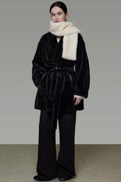 Retro Fur Neck Warmer Scarf