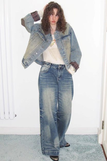 Washed Blue Denim Jeans