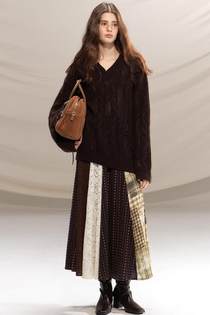 Poetry in the Mist Plaid Skirt