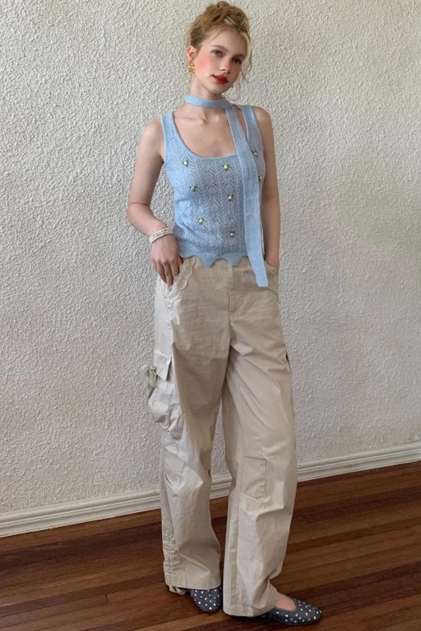 Wide-leg Cargo Pants