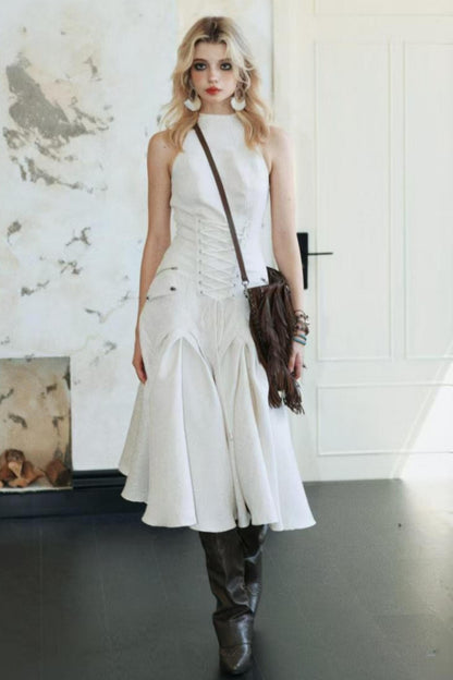 Stand-Up Collar Dress