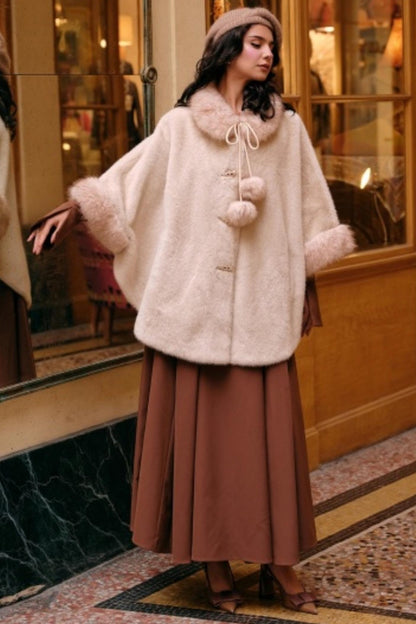 Lacemade Retro Fur Cape Coat