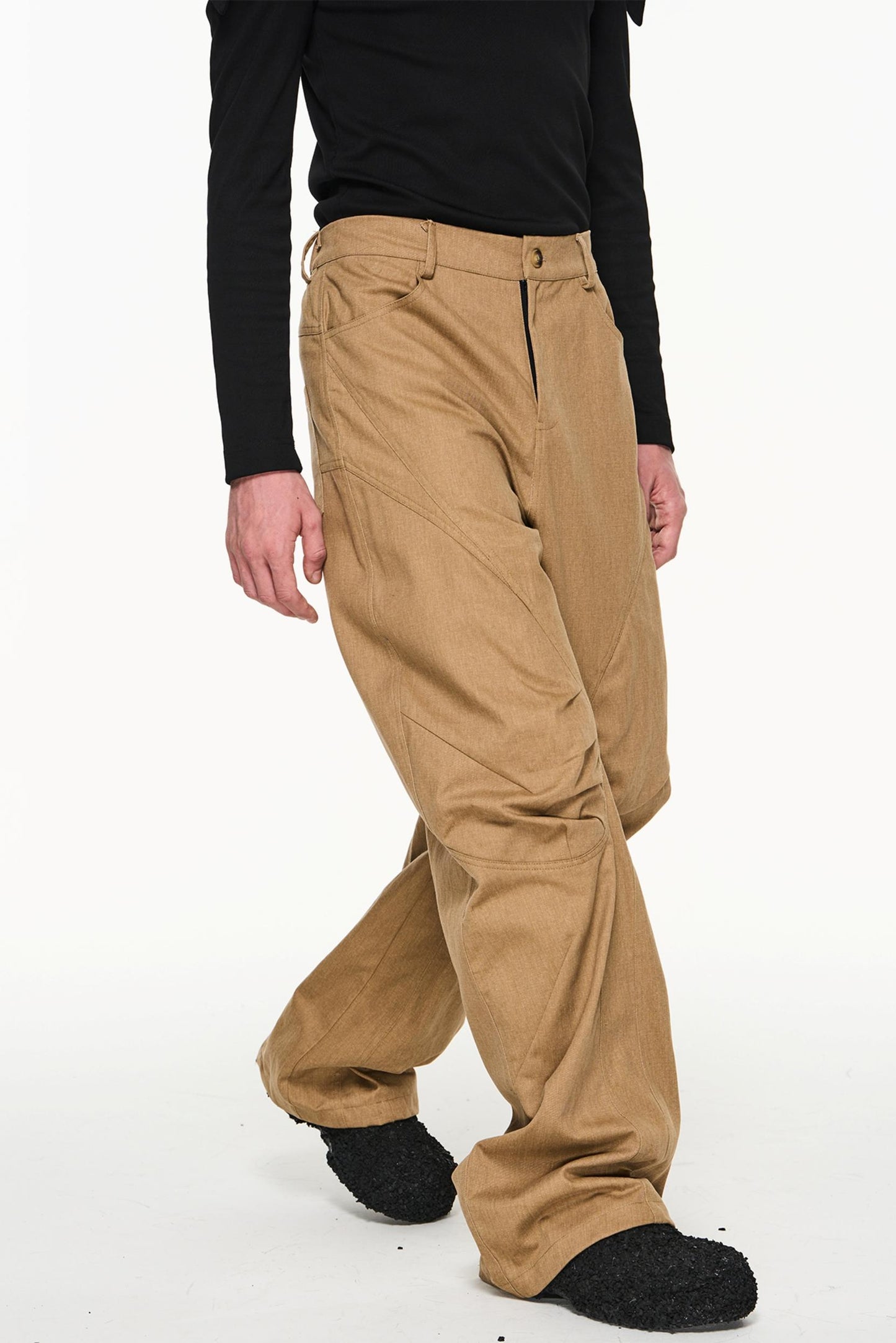 Cotton Loose Cargo Trousers