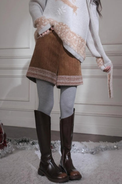 Snow Deer Faux Mink Sweater