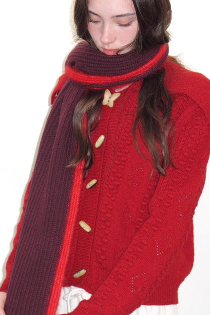 Winter Gingerbread Knitted Cardigan Set-Up