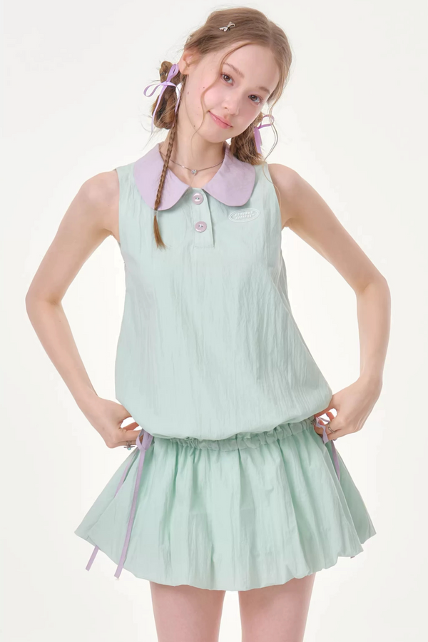 Mint Green Doll Collar Dress